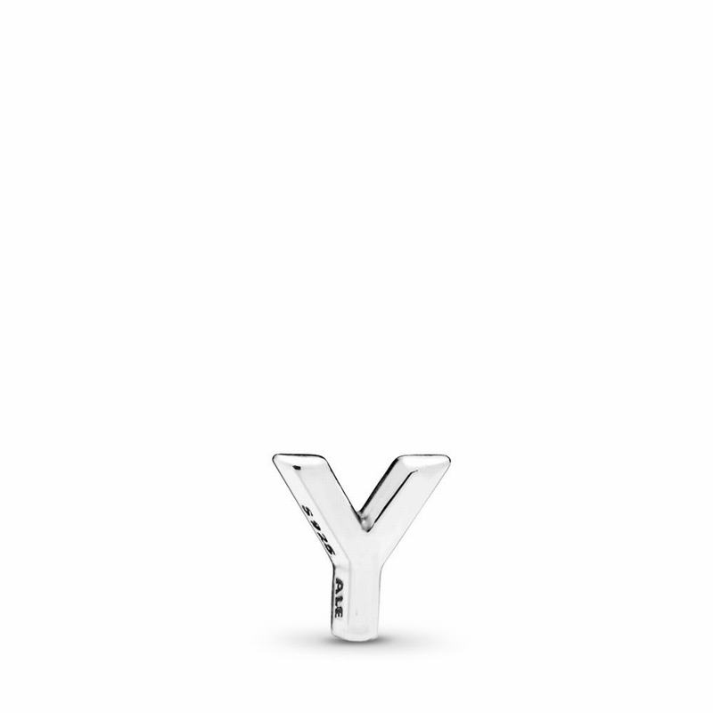 Pandora Letter Y Petite Locket Charm Silver Egypt QK1650982